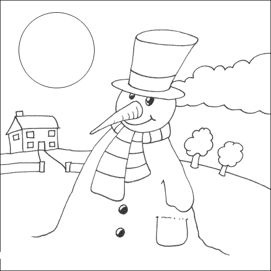 Bałwany kolorowanki